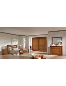 Armadio 2 porte scorrevoli legno classico noce bassano 285x63x253
