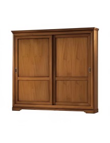 Armadio 2 porte scorrevoli legno classico noce bassano 285x63x253