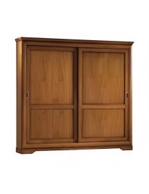 Armadio 2 porte scorrevoli legno classico noce bassano 285x63x253