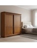 Armadio 2 porte scorrevoli legno classico noce bassano 285x63x253