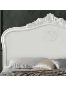 Letto matrimoniale barocco con contenitore decoro rosa 182x212x156 (2134)