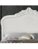 Letto matrimoniale barocco rosa intagliata bianco 182x212x156 (2134)
