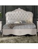 Letto matrimoniale barocco imbottito Legno Bianco 182x212x156 (2135)