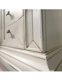 Camera completa legno shabby bianco anticato