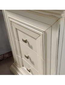 Camera completa legno shabby bianco anticato