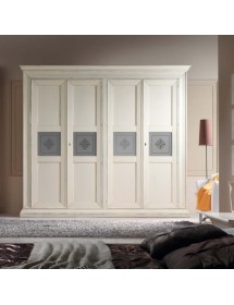 Camera completa legno shabby bianco anticato