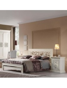 Camera completa legno shabby bianco anticato