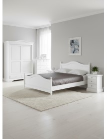 MOBILI 2G - Camera da letto matrimoniale completa shabby chic bianco vista frontale