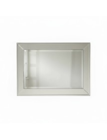 Specchiera rettangolare legno shabby bianco anticato 115x80x3