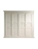 Armadio 4 porte legno shabby bianco anticato 286x66x252