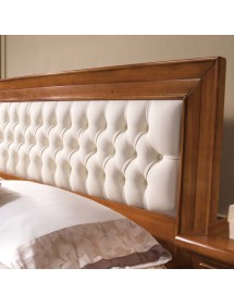 Letto matrimoniale classico ecopelle noce bassano 183x210x117