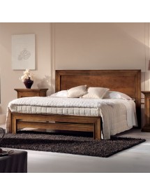 Letto matrimoniale classico noce bassano 183x210x117
