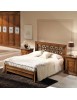 Letto matrimoniale classico traforato noce bassano 183x210x117