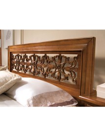 Letto matrimoniale classico traforato noce bassano 183x210x117