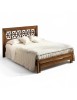 Letto matrimoniale classico traforato noce bassano 183x210x117