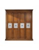 Armadio 4 porte classico serigrafate legno noce bassano 286x66x252
