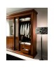 Armadio 2 porte scorrevoli classico intaglio noce bassano 286x66x252