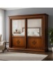 Armadio 2 porte scorrevoli classico intaglio noce bassano 286x66x252
