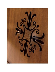 Armadio 2 porte scorrevoli classico intaglio noce bassano 286x66x252