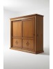 Armadio 2 porte scorrevoli classico intaglio noce bassano 286x66x252