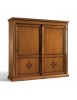 Armadio 2 porte scorrevoli classico intaglio noce bassano 286x66x252