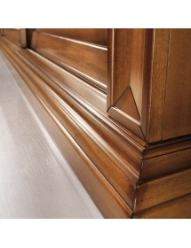 Armadio 2 porte scorrevoli classico noce bassano 286x66x252