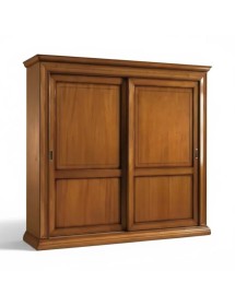 Armadio 2 porte scorrevoli classico noce bassano 286x66x252