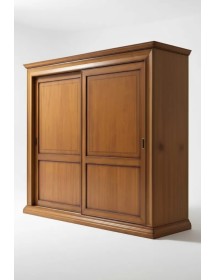 Armadio 2 porte scorrevoli classico noce bassano 286x66x252