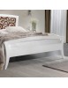 Letto shabby traforato legno bicolore bianco noce 184x210x120