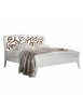 Letto shabby traforato legno bicolore bianco noce 184x210x120