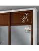 Armadio 2 porte scorrevoli shabby bicolore decorato 276x62x248