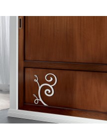 Armadio 2 porte scorrevoli shabby bicolore decorato 276x62x248