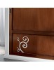 Armadio 2 porte scorrevoli shabby bicolore decorato 276x62x248