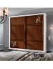 Armadio 2 porte scorrevoli shabby bicolore decorato 276x62x248