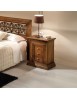 Comodino classico 3 cassetti legno noce bassano 62x43x76