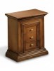 Comodino classico 3 cassetti legno noce bassano 62x43x76