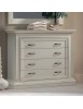 Cassettiera shabby 4 cassetti legno bianco anticato 127x57x111