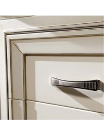 Cassettiera shabby 4 cassetti legno bianco anticato 127x57x111