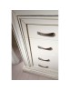 Comodino shabby 3 cassetti legno bianco anticato 62x43x76