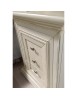 Comodino shabby 3 cassetti legno bianco anticato 62x43x76