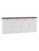 Madia Credenza Shabby chic in legno 4 porte bicolore l.205 p.42 h.85