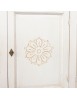 Credenza 4 porte legno shabby bianco anticato con decoro 196X45X98