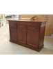 MOBILI 2G - Madia credenza classica 3 porte legno tinta noce 150X47X96 vista frontale