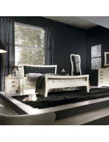 Cassettiera shabby 4 cassetti legno bianco 132x56x99