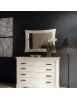 Cassettiera shabby 4 cassetti legno bianco 132x56x99