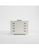 Cassettiera shabby 4 cassetti legno bianco 132x56x99