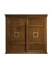 Armadio 2 porte scorrevoli classico legno dettagli oro bassano  274x68x246