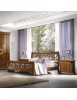 Letto classico traforato legno tinta noce bassano 184x208x115