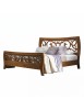 Letto classico traforato legno tinta noce bassano 184x208x115