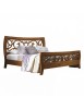 Letto classico traforato legno tinta noce bassano 184x208x115